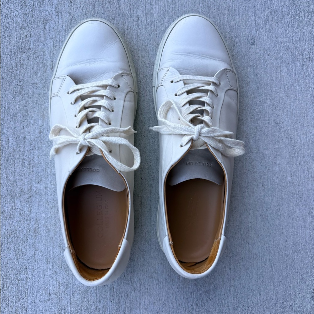 Collegium White Leather Men's Sneakers